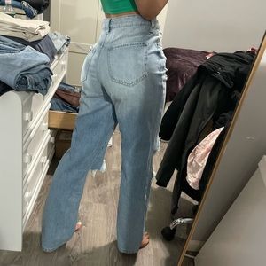 NWT fashion nova mom straight leg jeans